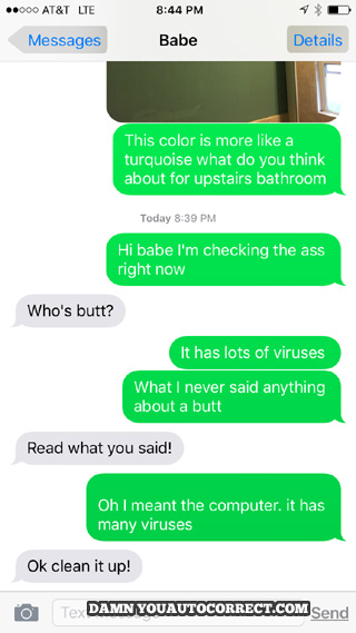 funny auto-correct texts - Viruses?