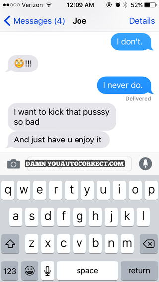 funny auto-correct texts - Ouch! Sounds Painful