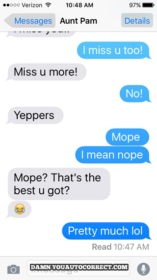 funny auto-correct texts - Don’t Mope