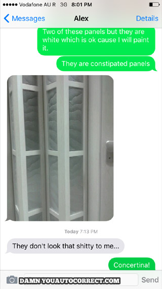 funny auto-correct texts - Crappy Doors