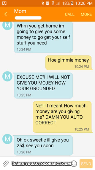 funny auto-correct texts - Don’t Talk to Your Mom That Way!