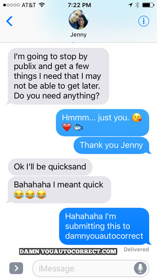 funny auto-correct texts - A Sinking Feeling