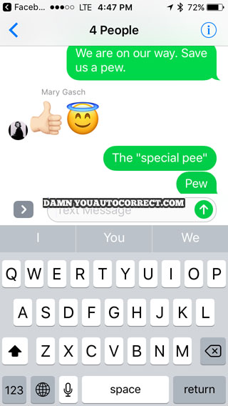 funny auto-correct texts - The Special One