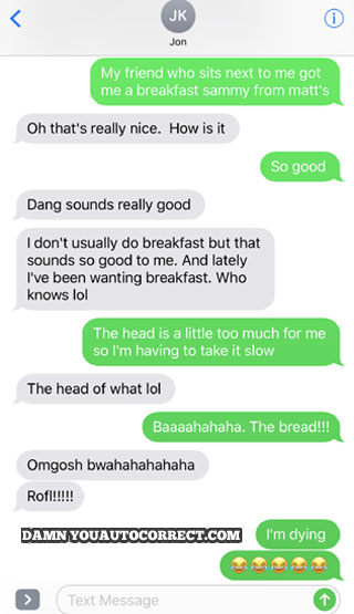 funny auto-correct texts - REALLY Good Breakfast