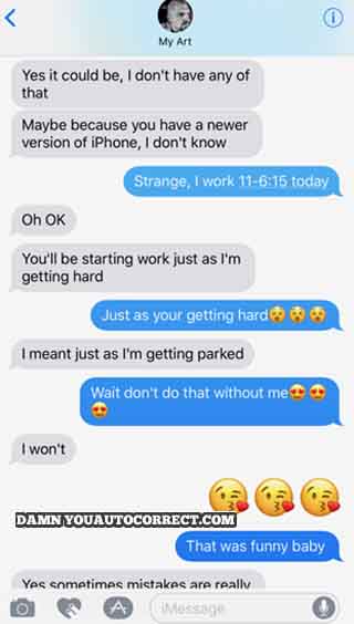 funny auto-correct texts - Hard Work