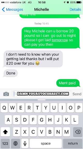 funny auto-correct texts - TMI of the Day