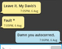 funny auto-correct texts - Damn you Davis!