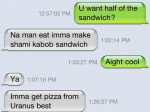 funny auto-correct texts - Pizza Planet