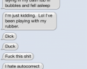 funny auto-correct texts - Getting Freaky Clean