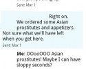 funny auto-correct texts - Ordering Asian