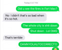 funny auto-correct texts - On Fire