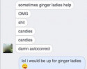 funny auto-correct texts - Ginger Power