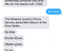 funny auto-correct texts - Golden Globes Goof