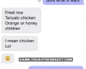 funny auto-correct texts - Yum Yum!