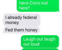 funny auto-correct texts - Money vs Cats