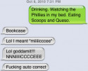 funny auto-correct texts - What R U Doin? Bookcase.